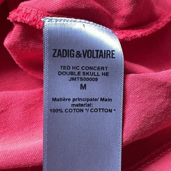 Zadig & Voltaire T Shirt Women's Medium Red Art Is Truth Concert Graphic Tee - Picture 6 of 8